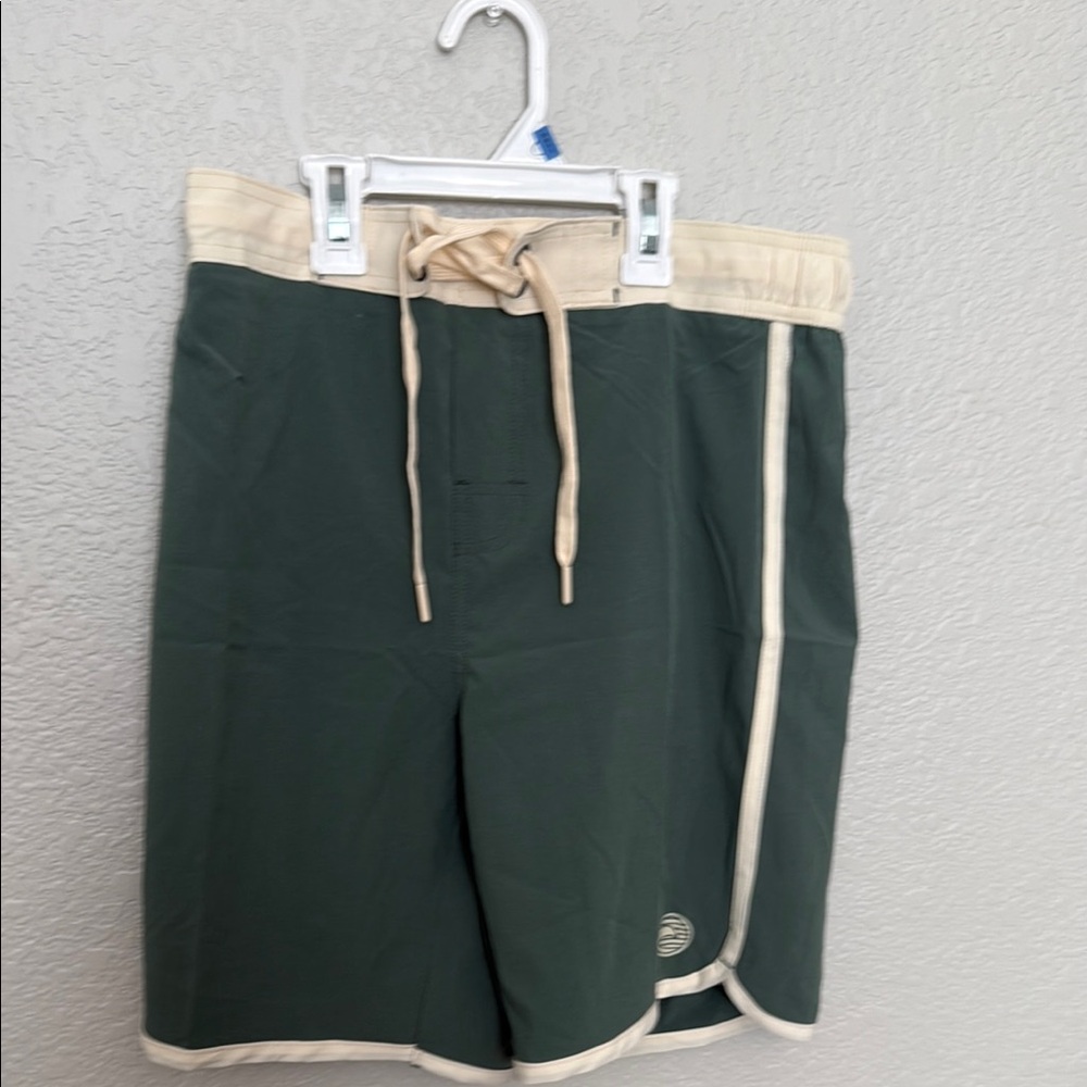 Green and Cream Board Shorts